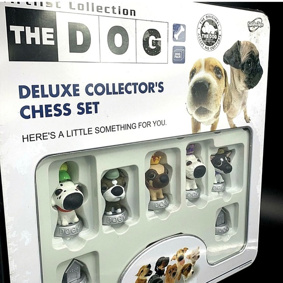 Artlist Collection THE DOG Deluxe Collector's CHESS SET Original Tin Box SEALED - Picture 3 of 12